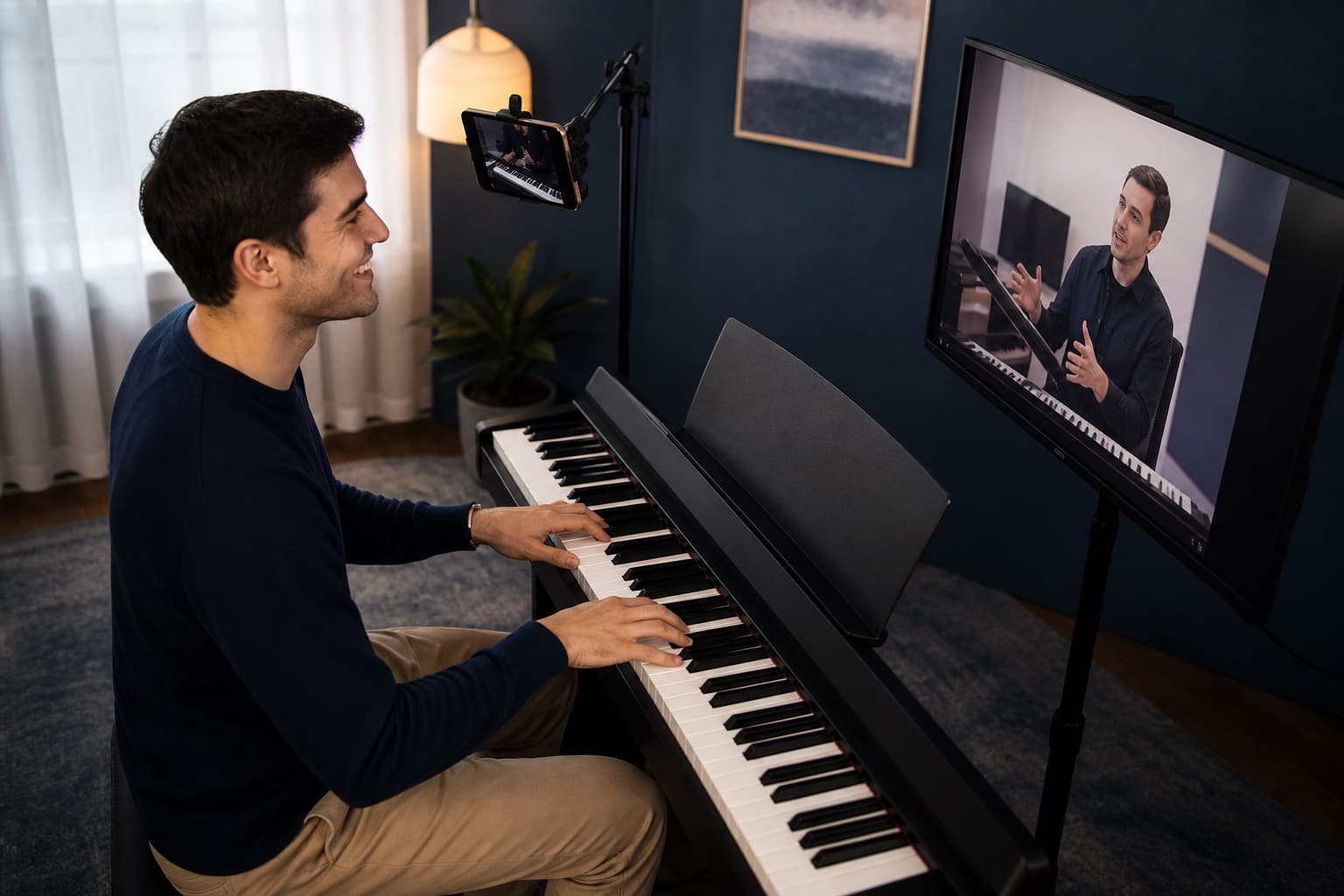 Empfohlene Kameraperspektive für Piano · Keyboard